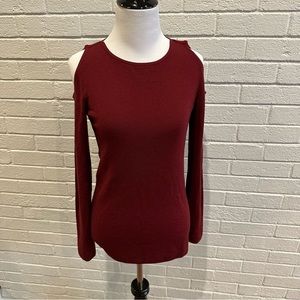 LAFAYETTE 148 NEW YORK Wool Cold Shoulder Sweater